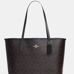 Coach City Signature Brown Tote Bag